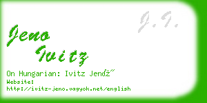 jeno ivitz business card